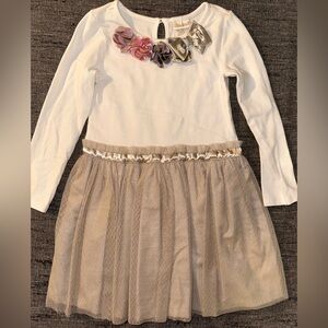 Maggie & Zoe White and Gold Formal Dress